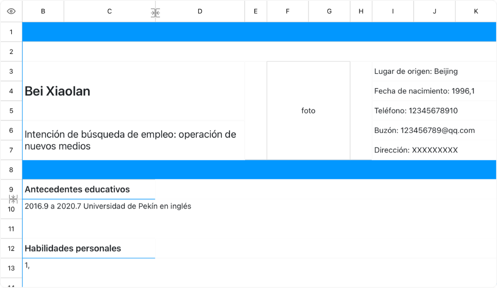 Currículum de búsqueda de empleo azul1